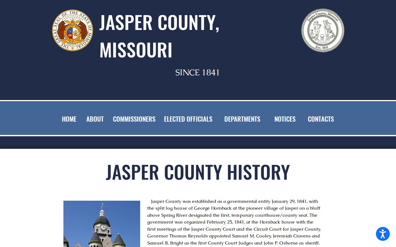 Jasper County court docket historic Carthage courthouse context